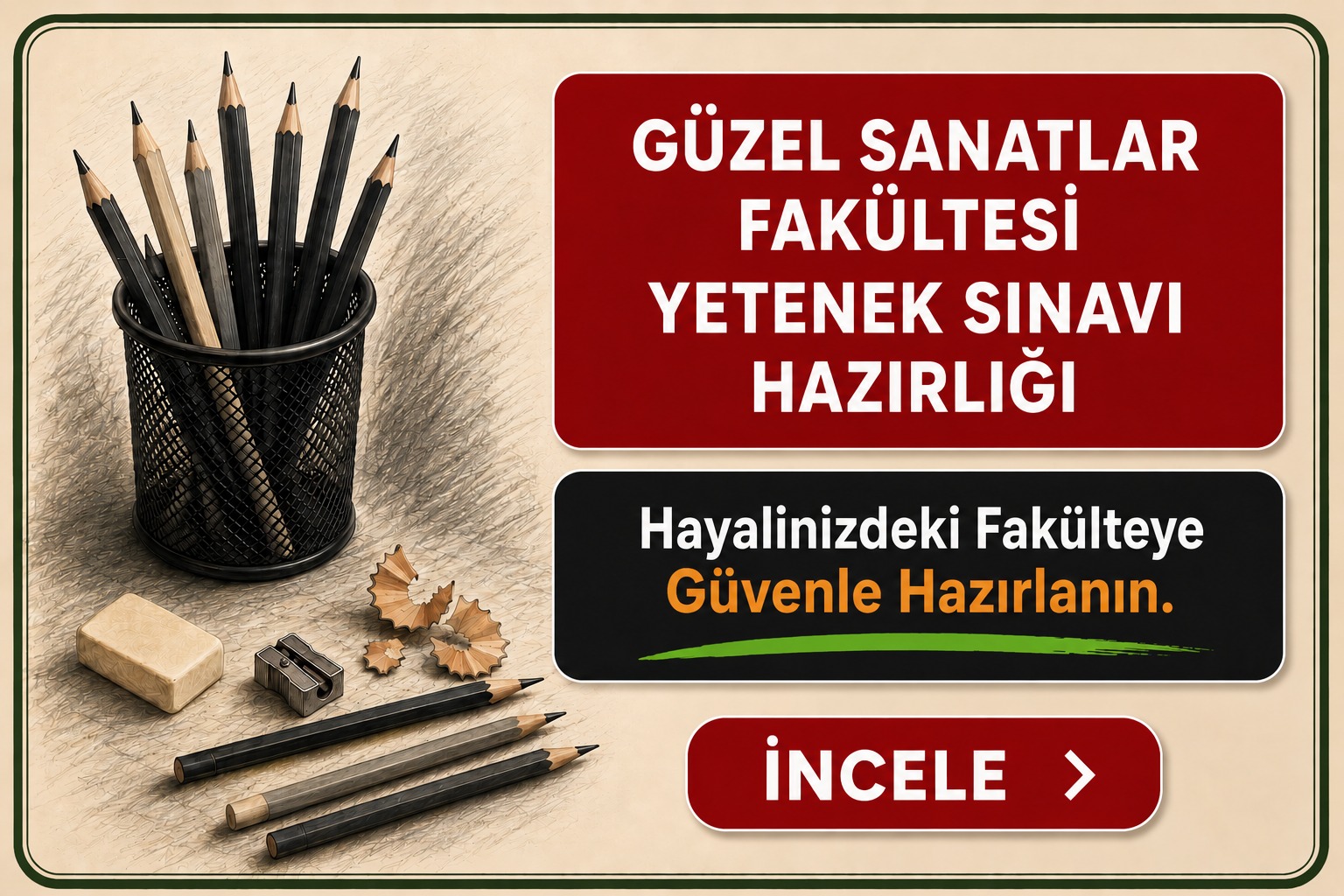 Güzel Sanatlar fakültesi hazırlık kursu